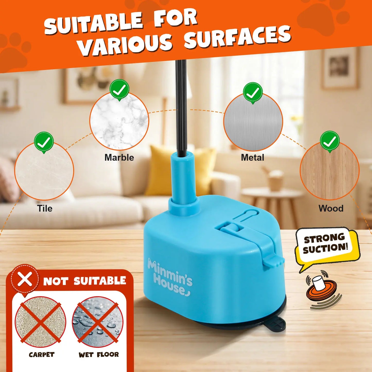 Interactive Cat Toys for Indoor Cats - Automatic 360° Swirling Flying Bird Feather Toy, USB Rechargeable Electric Cat Teaser with Reusable Strong Sticky Vacuum Suction Cup Base,Self-Play Toy for Bored Cat,Essential for Pet Lovers