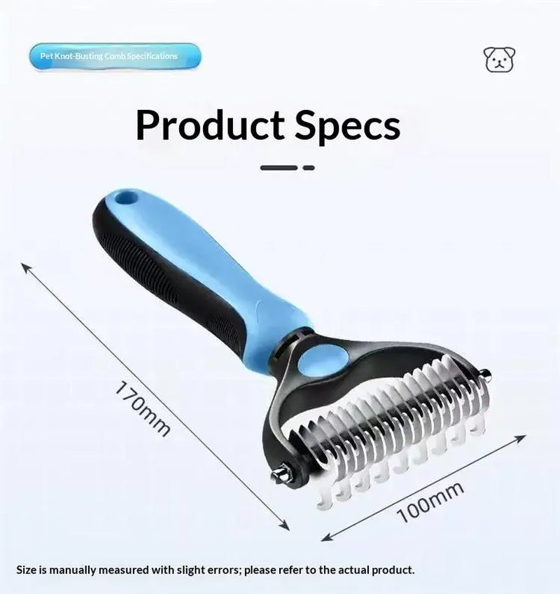 【Free Ship】Pet Deshedding Brush & Cat Comb-Pain – Free Dematting Undercoat Rake for Pets, Double-Sided Shedding Brush, Effective Tangles Remover Tool for Dogs & Cat Comb , Reduces Loose Hair & Mats Easily Summervibers,Tool for Dogs & Cats