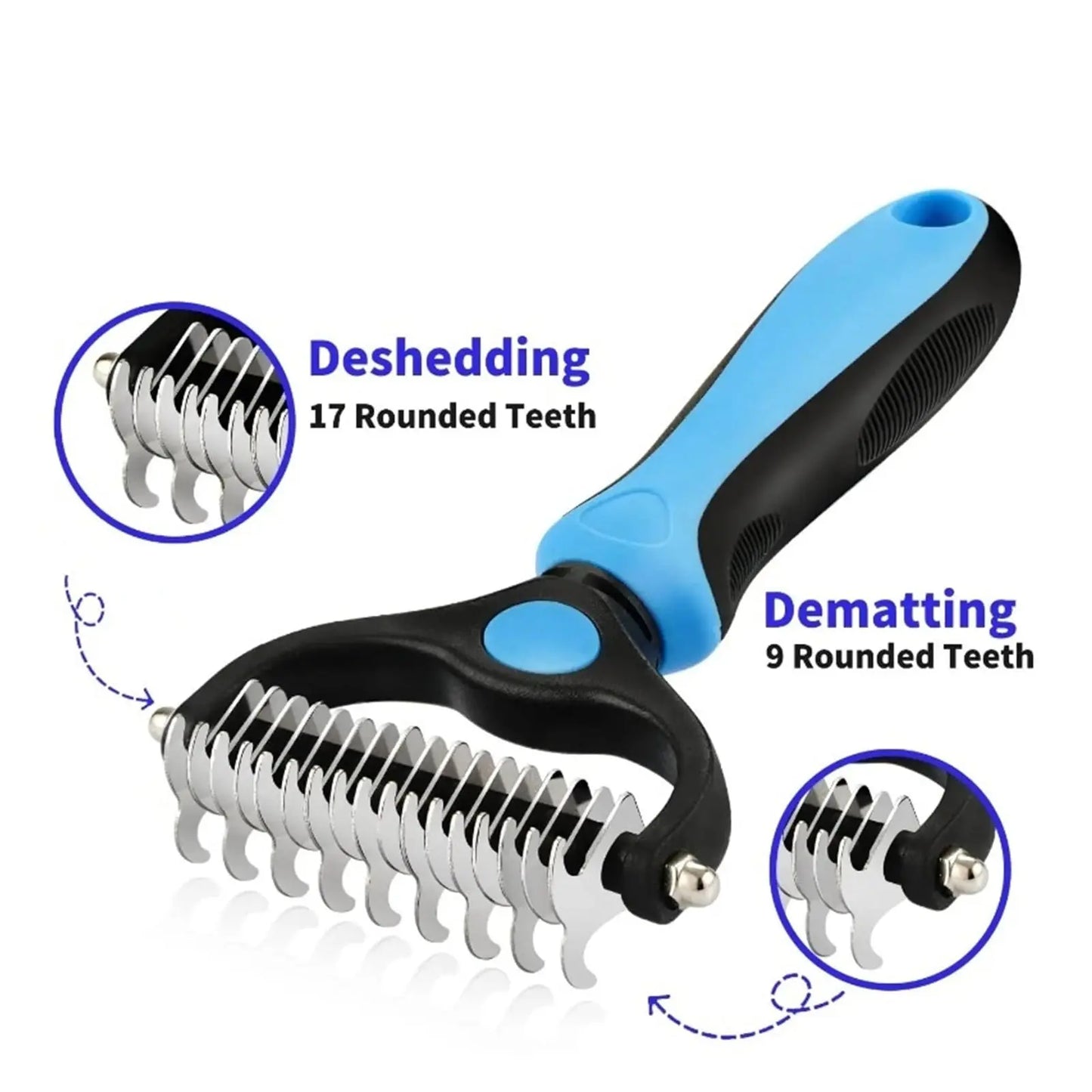 【Free Ship】Pet Deshedding Brush & Cat Comb-Pain – Free Dematting Undercoat Rake for Pets, Double-Sided Shedding Brush, Effective Tangles Remover Tool for Dogs & Cat Comb , Reduces Loose Hair & Mats Easily Summervibers,Tool for Dogs & Cats