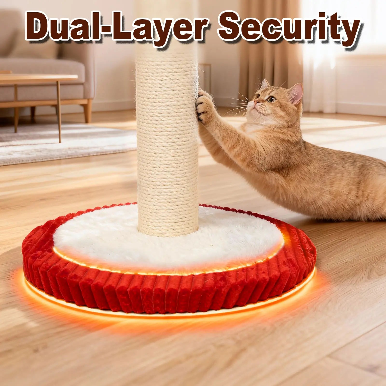 【Summervibes】Catails Cat Scratching Post 39.7"Tall Cat Tree Cat Tower Carousel Cat Scratching Posts Suitable for Kittens & Adult Stuff for Indoor Cat Tree Coffin Bed Sisal Scratcher with Cat Toy Soutdoor Fun